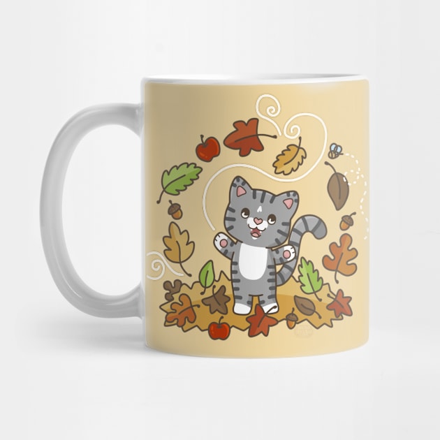 Happy Fall Kitty by beckadoodles